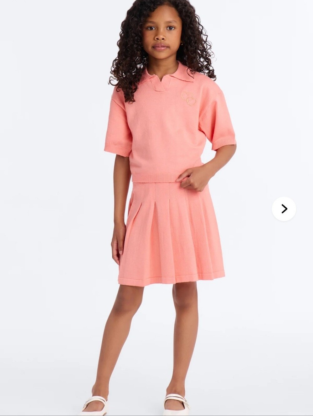 Fashion Nova Girls Heartbeats In Harmony Pleated Skirt Set